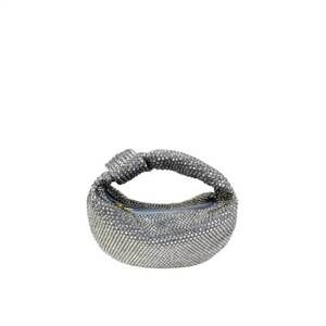 NEW ACCESSORY CONCIERGE bling hattie bag in silver